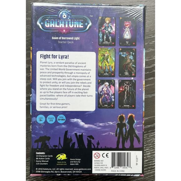 Galatune Dawn Of Borrowed Light Card Game by Adam Wik 2016 Starter Deck, New - Picture 2 of 6